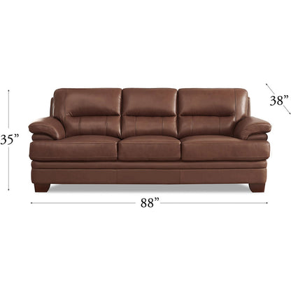 Luxor Sofa by Hydeline in black. Made from leather in a traditional style.