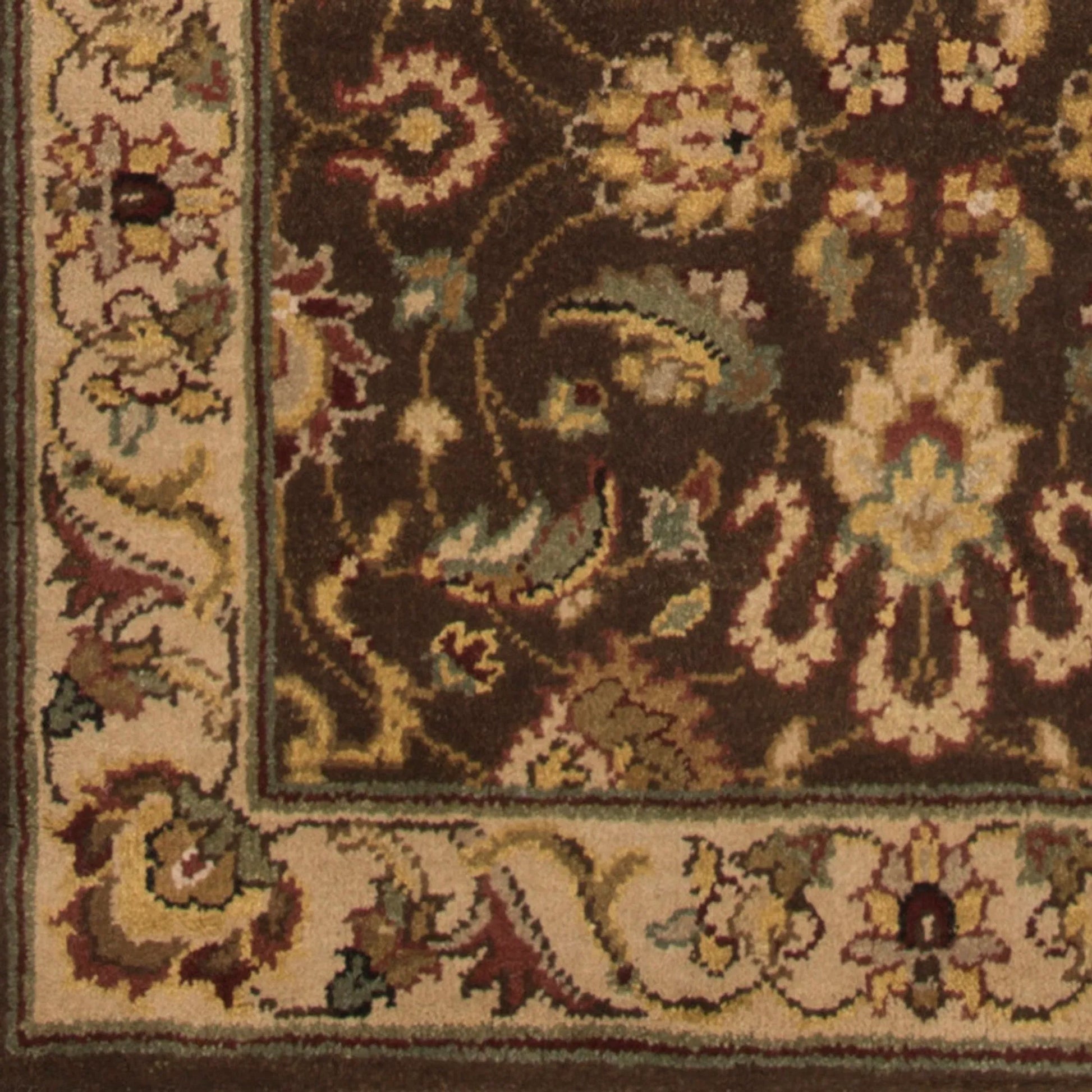 DIN-1590 Rug by Surya in tan, off-white, dark brown, light brown. Made from 100% wool in a unique style.