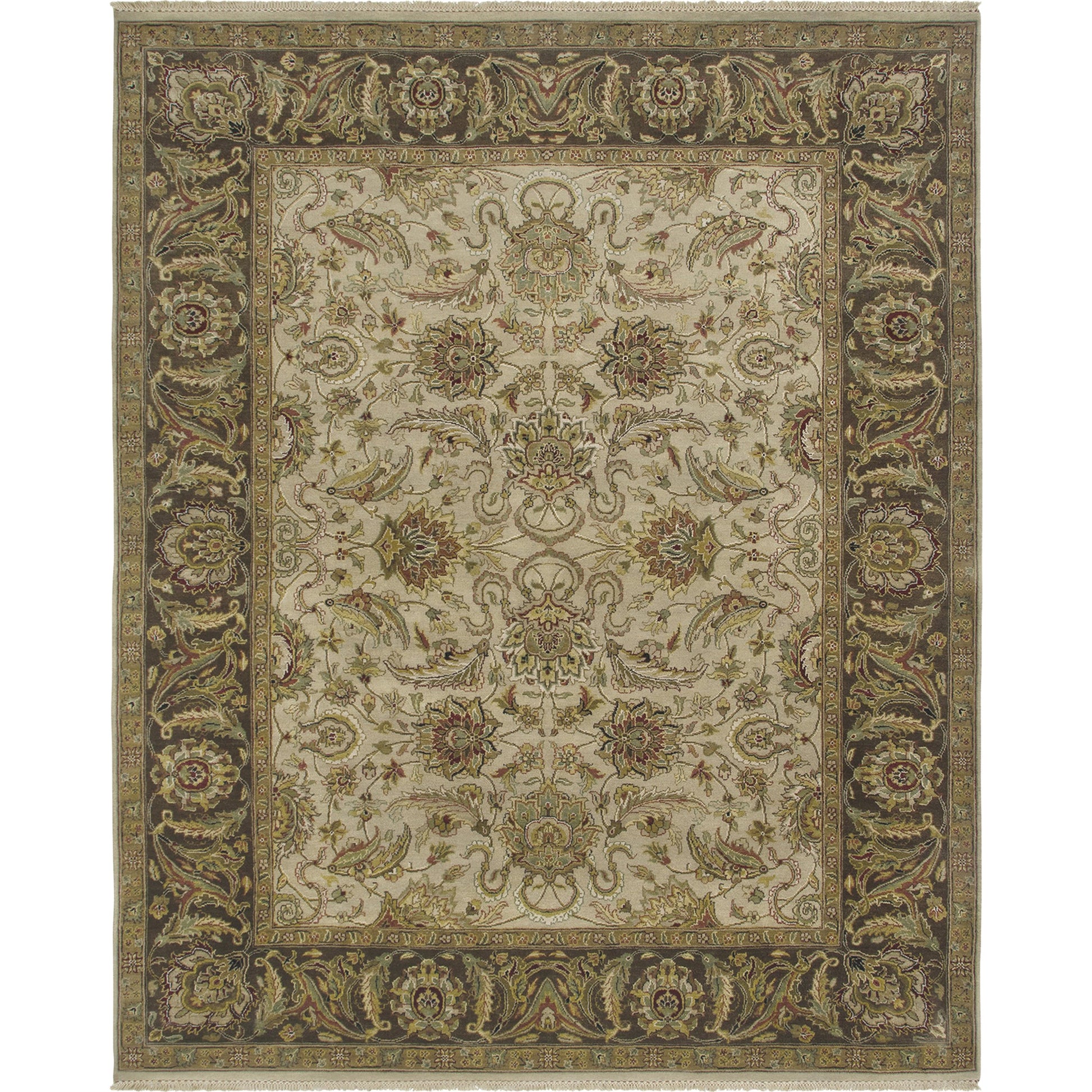 DIN-1591 Rug by Surya in cream, olive, tan, dark brown. Made from 100% wool in a unique style.