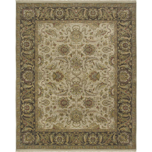 DIN-1591 Rug by Surya in cream, olive, tan, dark brown. Made from 100% wool in a unique style.
