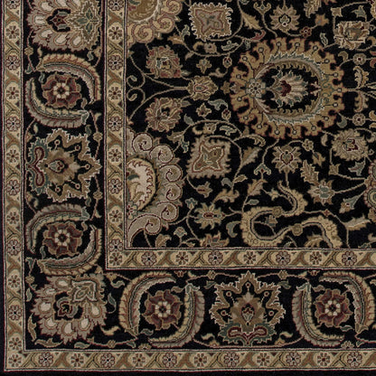 DIN-1592 Rug by Surya in black, brown, olive, dark brown, off-white. Made from 100% wool in a unique style.
