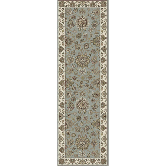 DIN-1594 Rug by Surya in sage, ivory, tan, dark brown, olive. Made from 100% wool in a unique style.