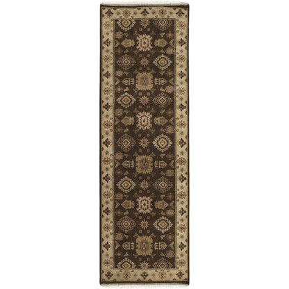 DIN-1595 Rug by Surya in ivory, dark brown, tan, olive. Made from 100% wool in a unique style.