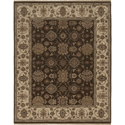 DIN-1595 Rug by Surya in ivory, dark brown, tan, olive. Made from 100% wool in a unique style.