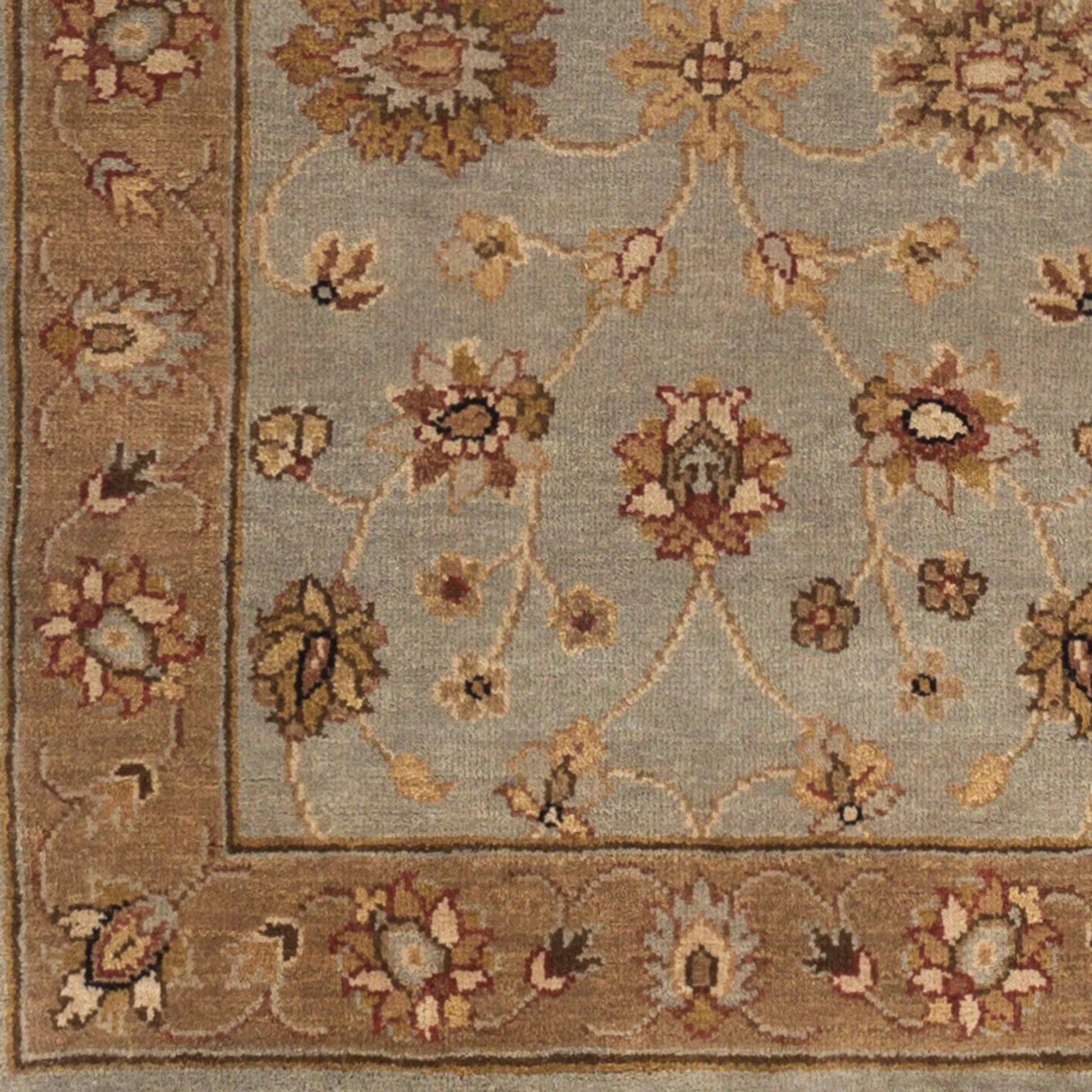 Dinar Rug by Surya in medium gray, olive, dark brown, light olive, sage. Made from unique in a modern style.