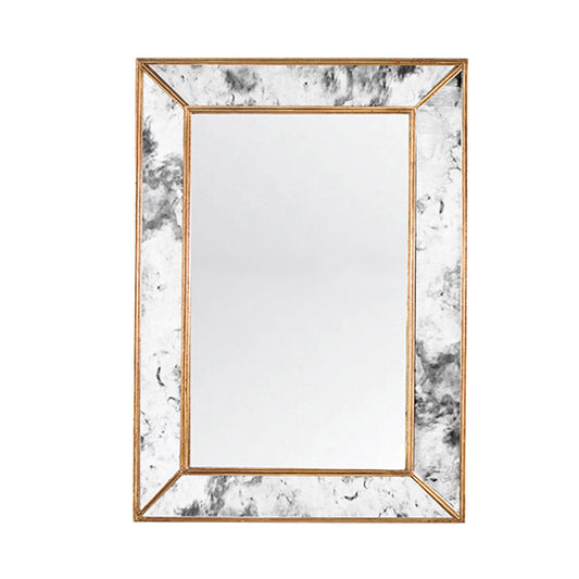 Dion Antique Mirror by Worlds Away. Made from hardwood solids, glass in a transitional style.