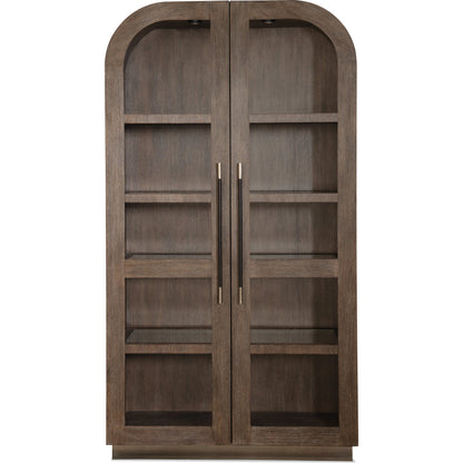 Modern Mood Display Cabinet by Hooker Furniture. Made from oak veneers, metal, glass in a modern style.