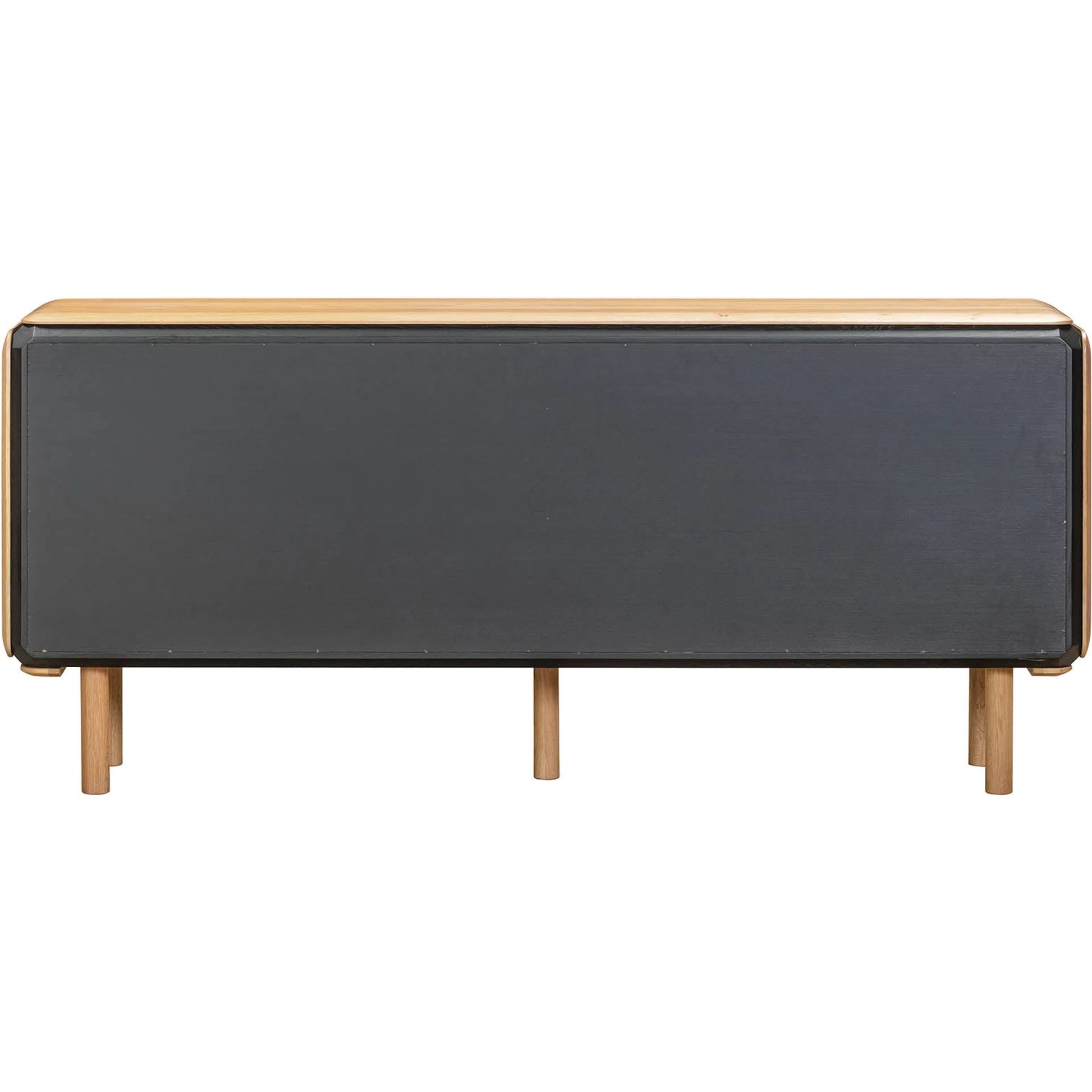 Distillery 4 Door Sideboard by LH Imports in natural, black. Made from european oak, mdf, veneeer oak in a unique style.