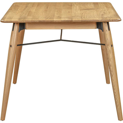Distillery Dining Table by LH Imports in natural, black. Made from european oak, metal frame in a unique style.
