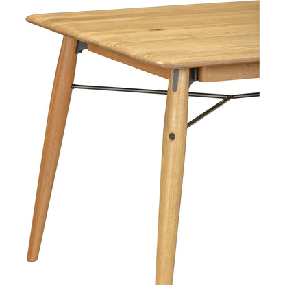 Distillery Dining Table by LH Imports in natural, black. Made from european oak, metal frame in a unique style.