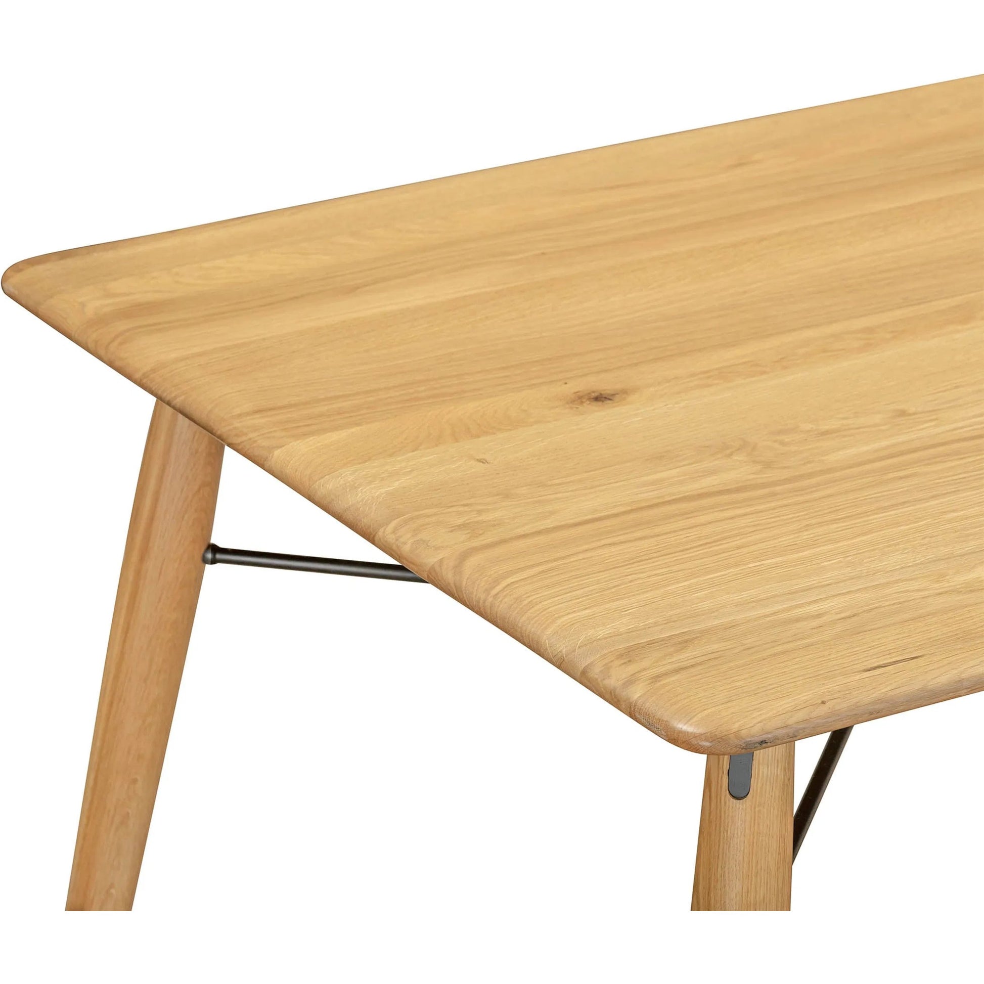 Distillery Dining Table by LH Imports in natural, black. Made from european oak, metal frame in a unique style.