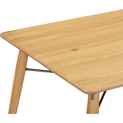 Distillery Dining Table by LH Imports in natural, black. Made from european oak, metal frame in a unique style.