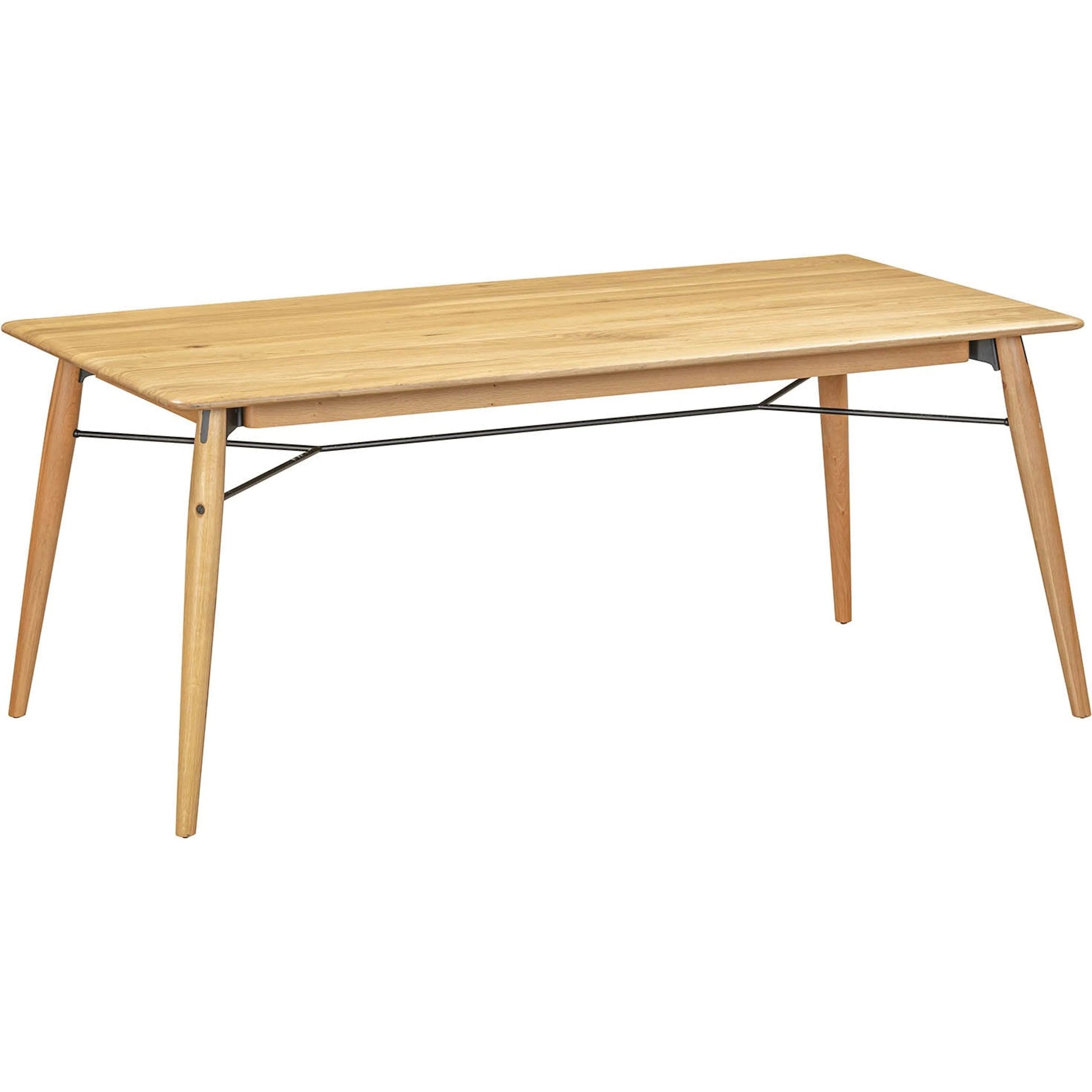 Distillery Dining Table by LH Imports in natural, black. Made from european oak, metal frame in a unique style.
