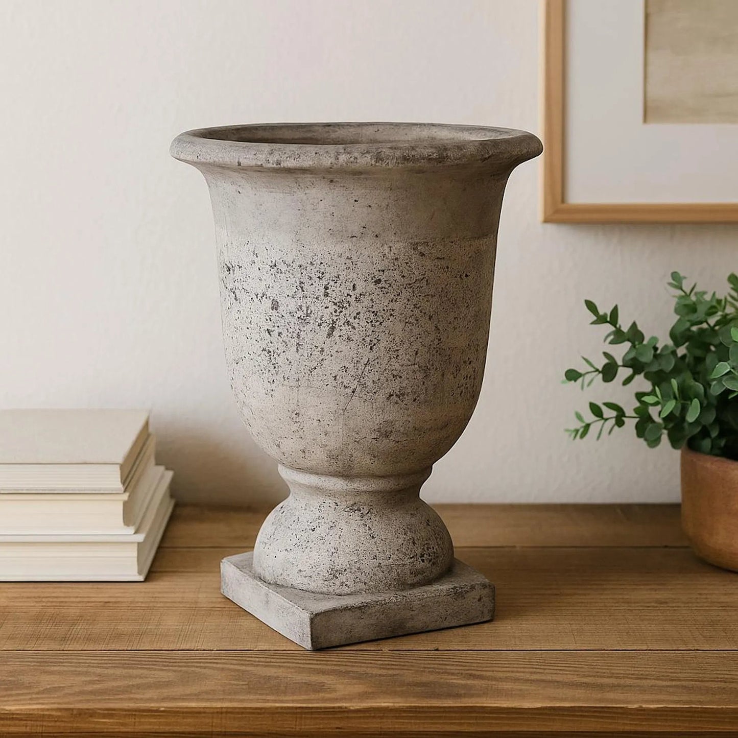 004 SI-2448755 | Lifestyle | Distressed Grey Wash Pottery by Zentique in distressed grey wash. Made from terracotta in a cottage & farmhouse style.
