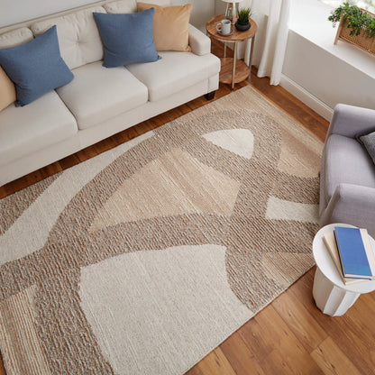 Pollock Rug - 8952F by Feizy in brown, tan, ivory. Made from wool, nylon in a unique style.