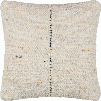 Divided Accent Pillow - 487437 by Surya in light silver, ash. Made from wool, cotton in a modern style.