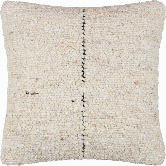 Divided Accent Pillow - 487437 by Surya in light silver, ash. Made from wool, cotton in a modern style.