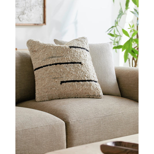 Divided Accent Pillow - 487442 by Surya in ash, khaki, warm grey, pearl, prairie dust, black. Made from wool, cotton in a modern style.