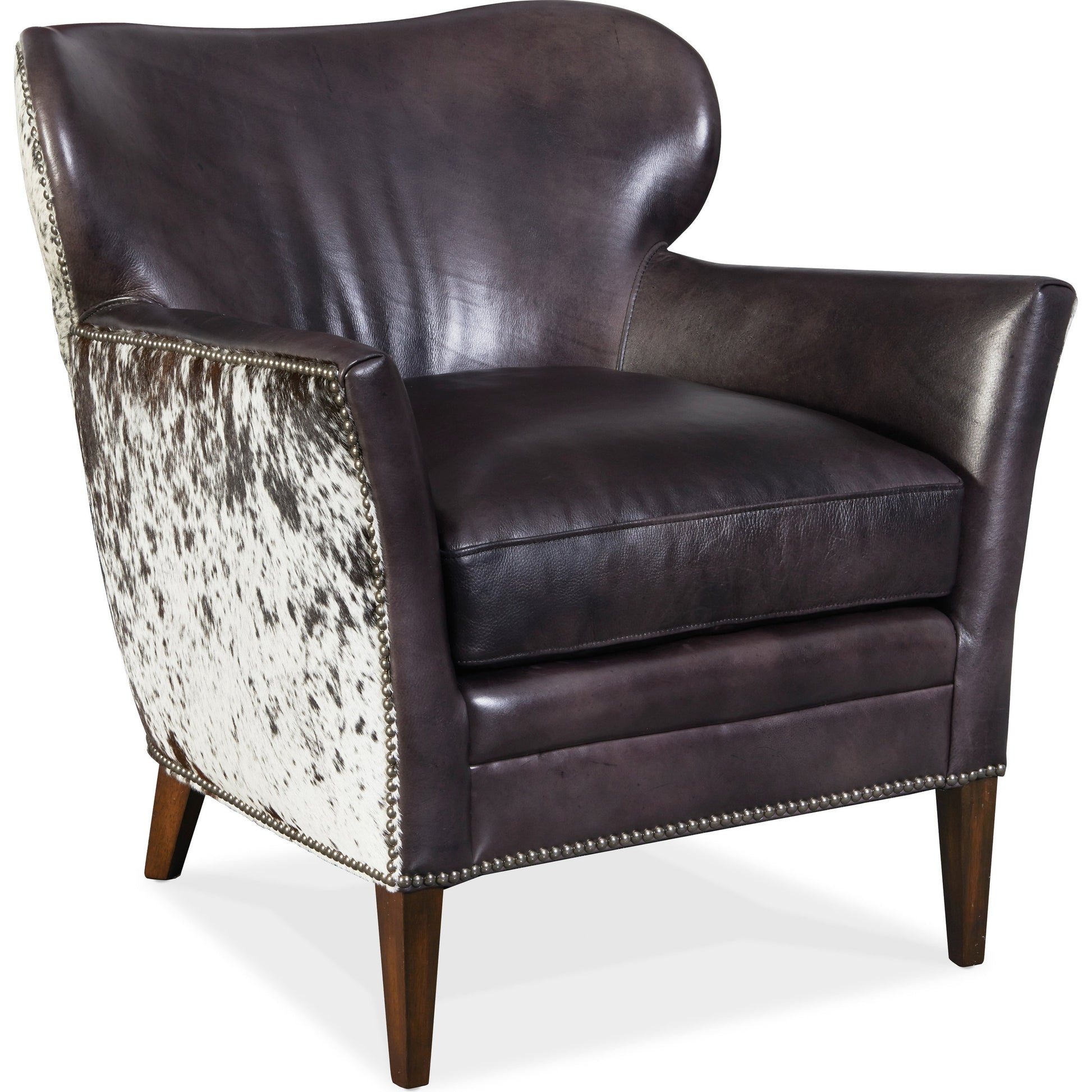 Kato Leather Club Chair by Hooker Furniture. Made from leather in a traditional style.