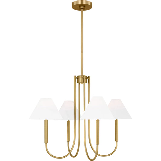 Porteau Medium Chandelier by Visual Comfort & Co. in satin brass. Made from unique in a unique style.