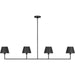 Ender Large Linear Chandelier by Visual Comfort & Co.. Made from steel in a modern style.