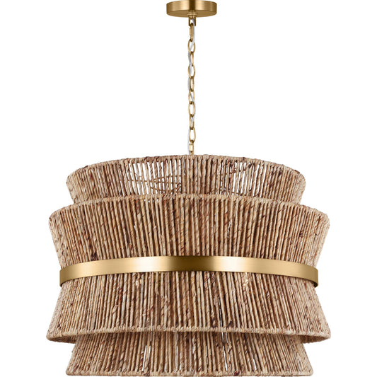 Thurlo Large Hanging Shade by Visual Comfort & Co. in satin brass. Made from unique in a unique style.