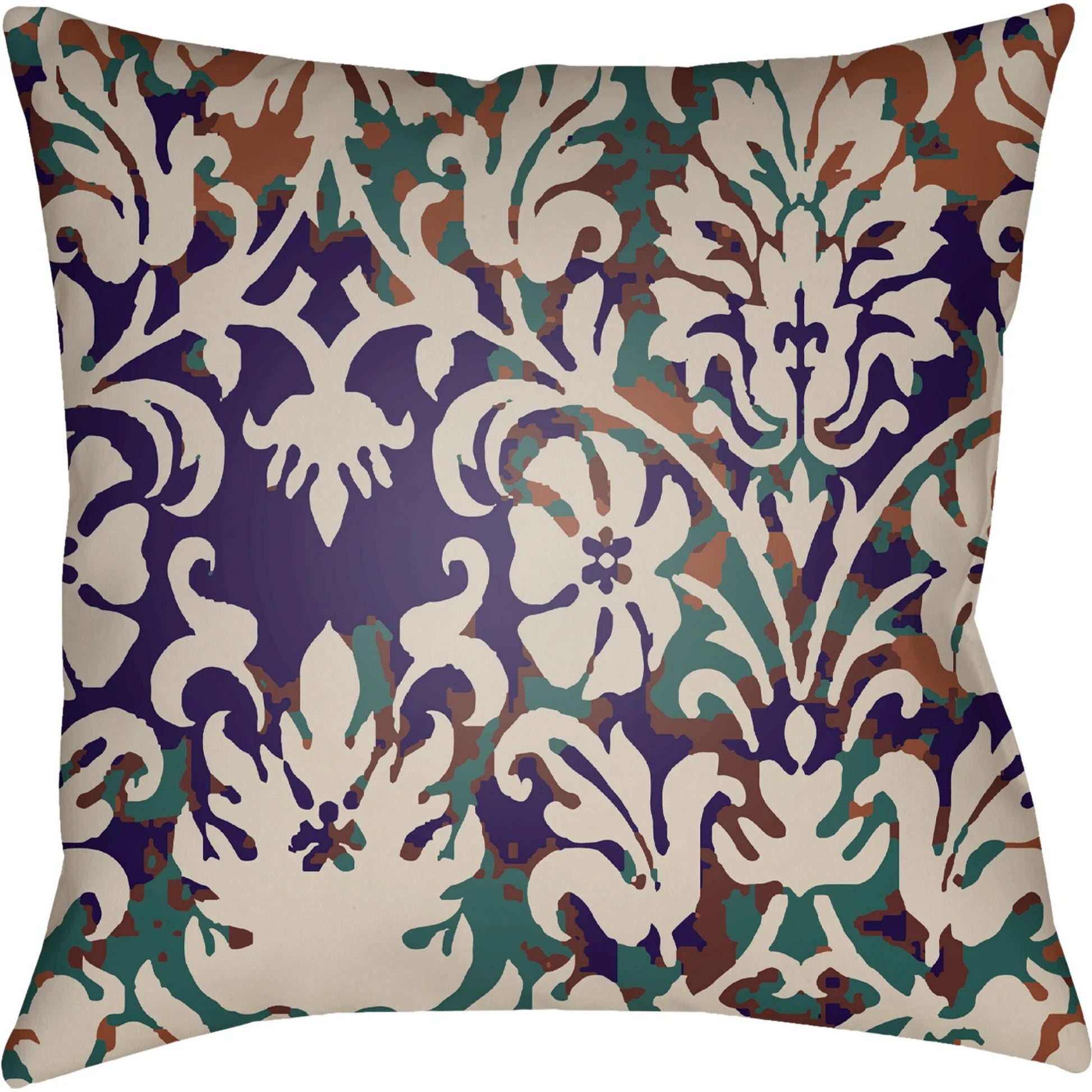 Moody Damask Pillow - 30083 by Livabliss. Made from front: 100% polyester, back: 100% polyester in a cottage & farmhouse style.