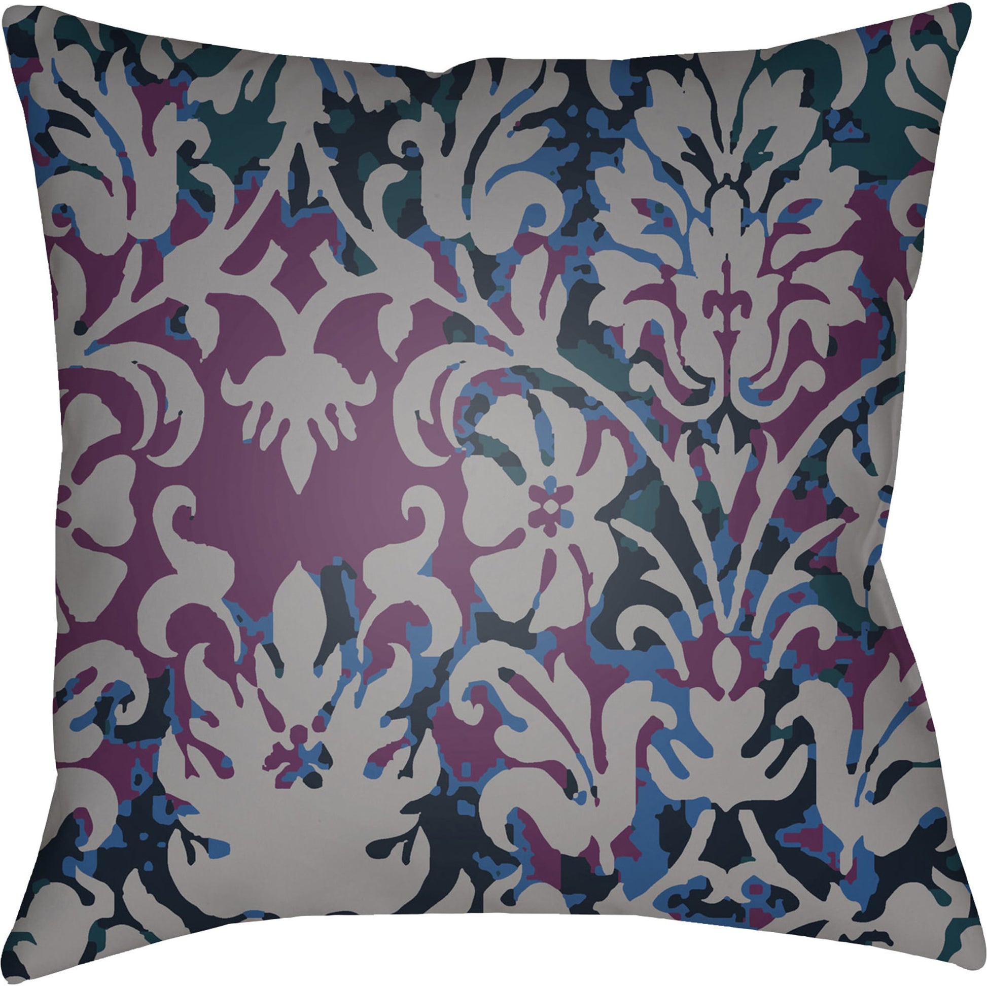 Moody Damask Pillow - 30083 by Livabliss. Made from front: 100% polyester, back: 100% polyester in a cottage & farmhouse style.