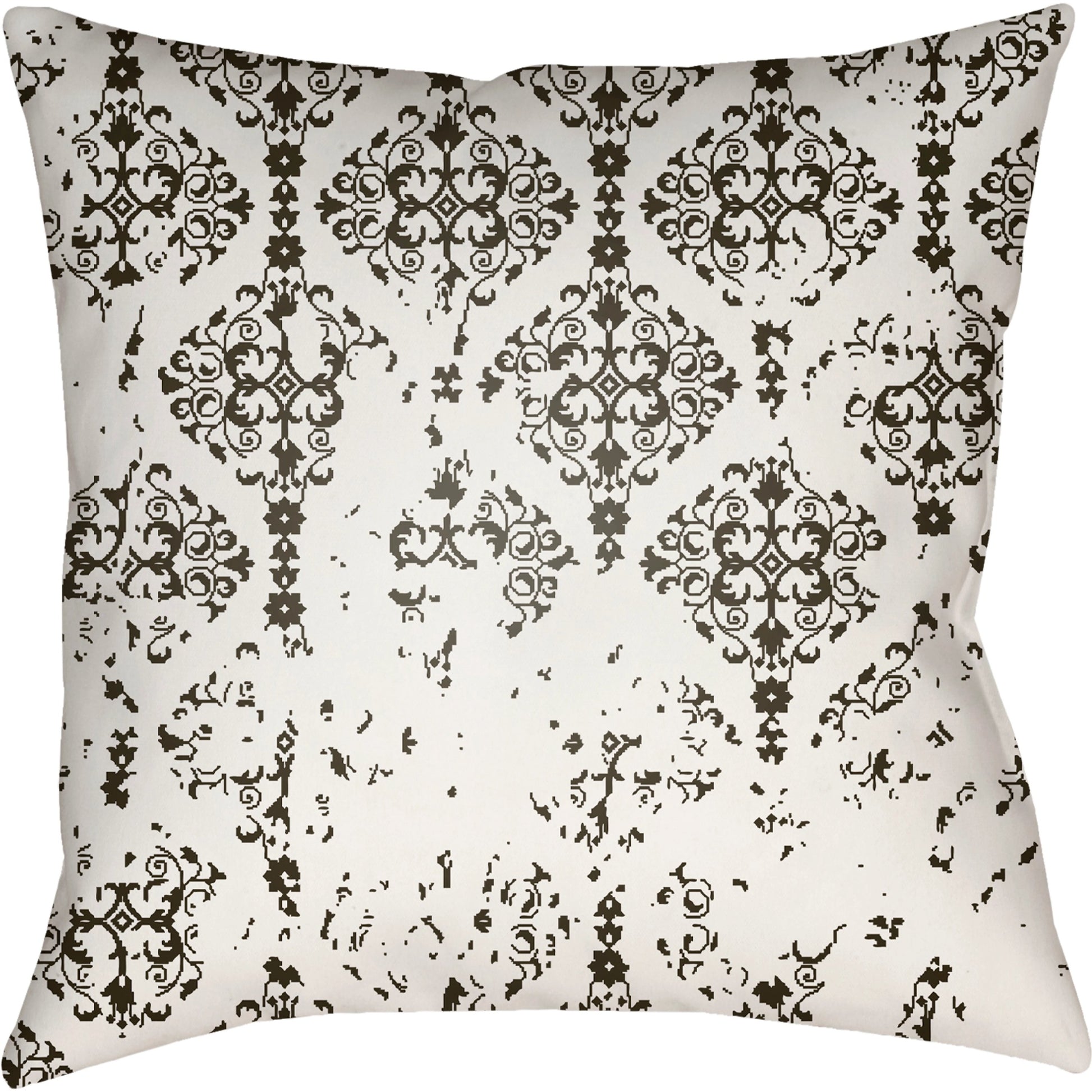 Moody Damask Pillow - 30083 by Livabliss. Made from front: 100% polyester, back: 100% polyester in a cottage & farmhouse style.