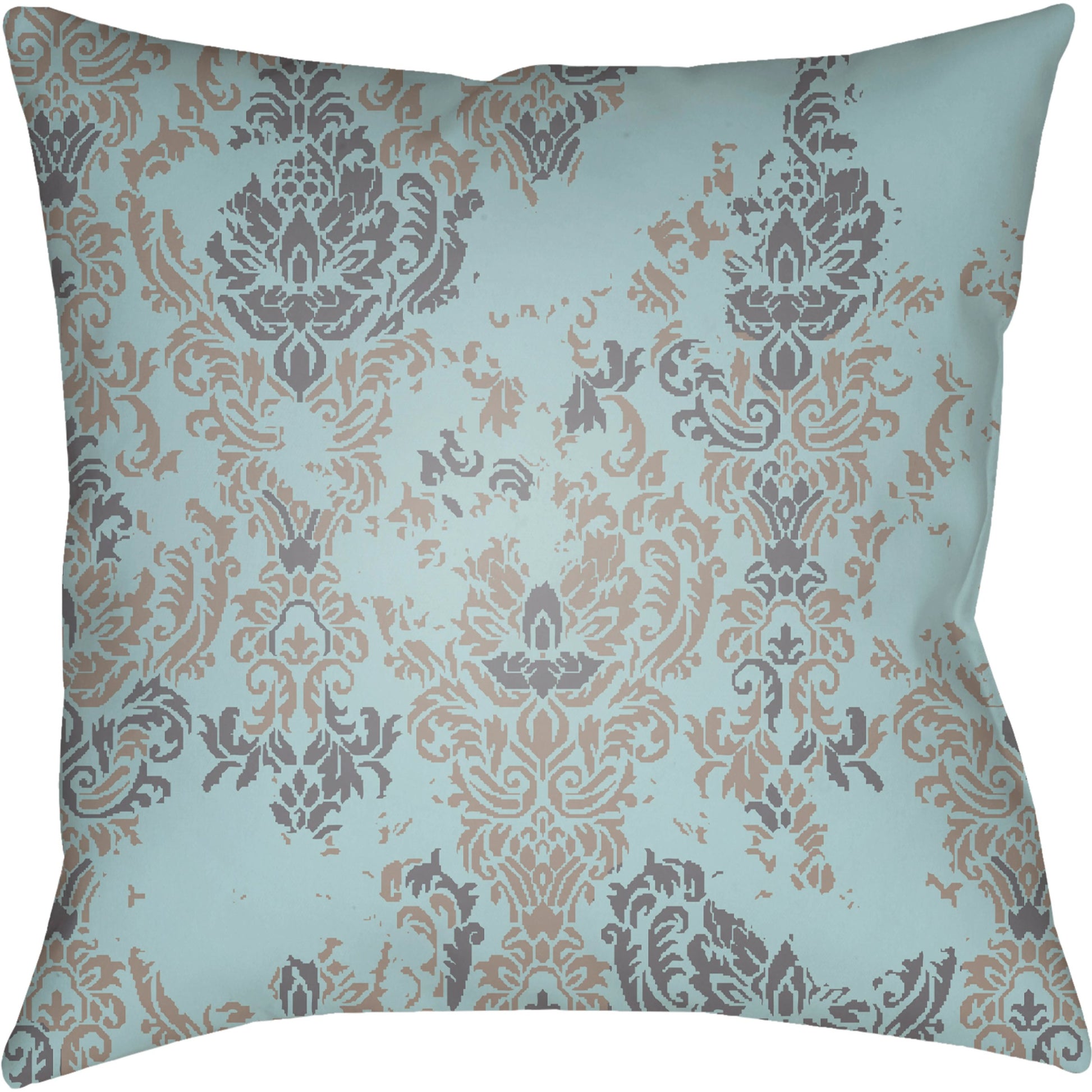 Moody Damask Pillow - 30083 by Livabliss. Made from front: 100% polyester, back: 100% polyester in a cottage & farmhouse style.