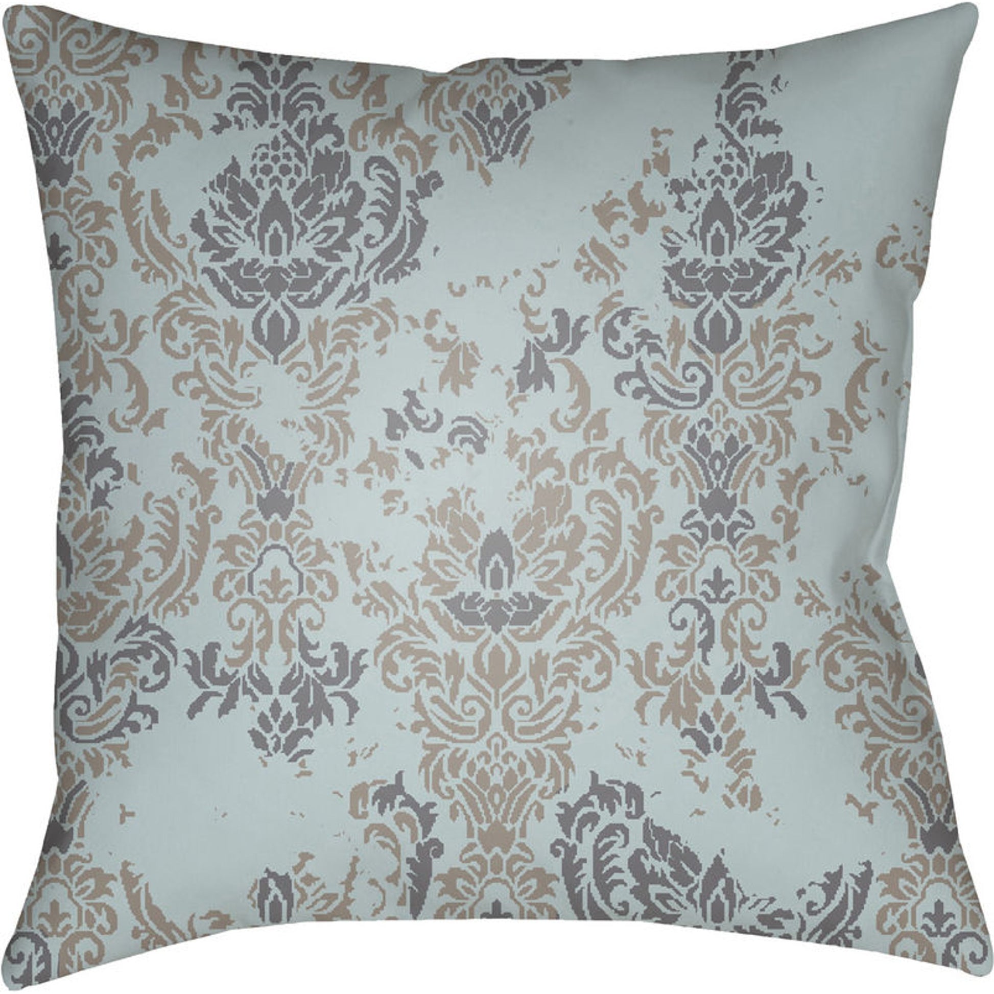 Moody Damask Pillow - 30083 by Livabliss. Made from front: 100% polyester, back: 100% polyester in a cottage & farmhouse style.