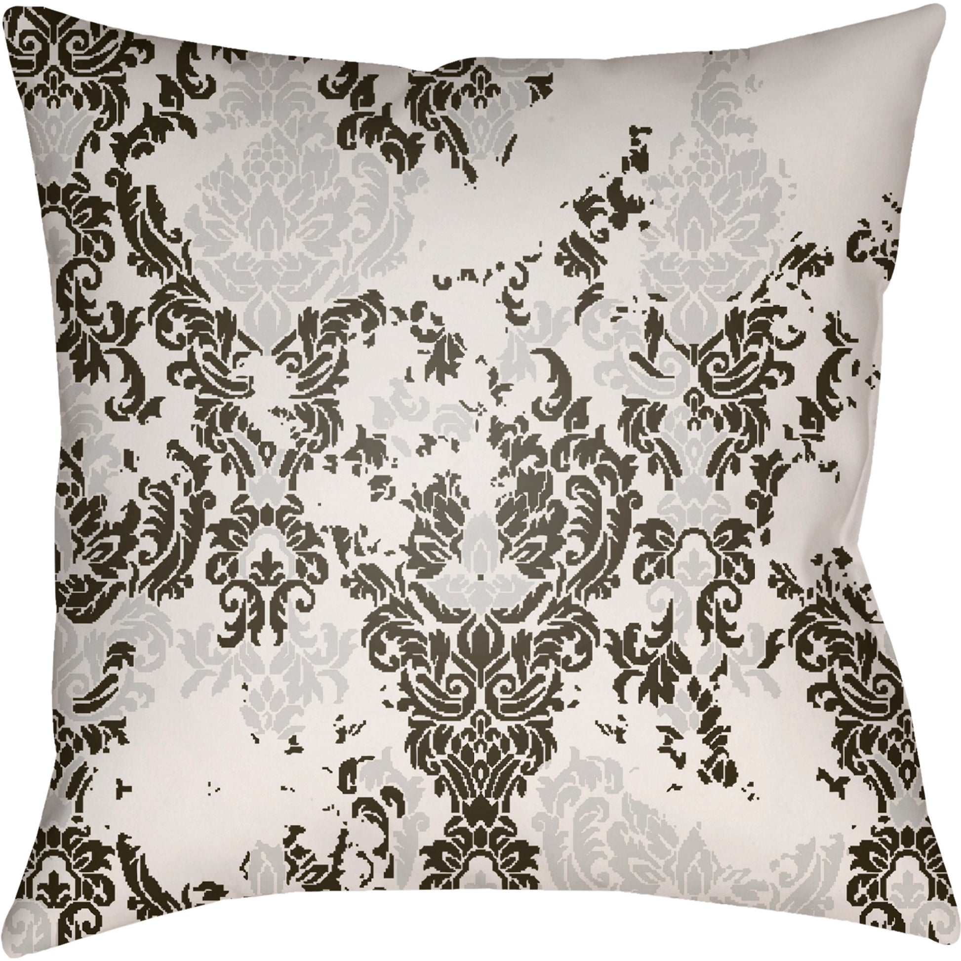 Moody Damask Pillow - 30083 by Livabliss. Made from front: 100% polyester, back: 100% polyester in a cottage & farmhouse style.