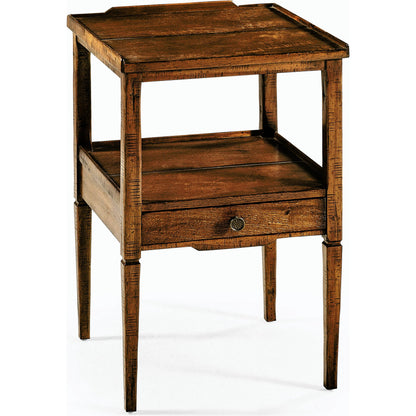 Casual Accents Country Walnut Square End Table by Jonathan Charles in brown and country farmhouse walnut. Made from acacia in a traditional style.