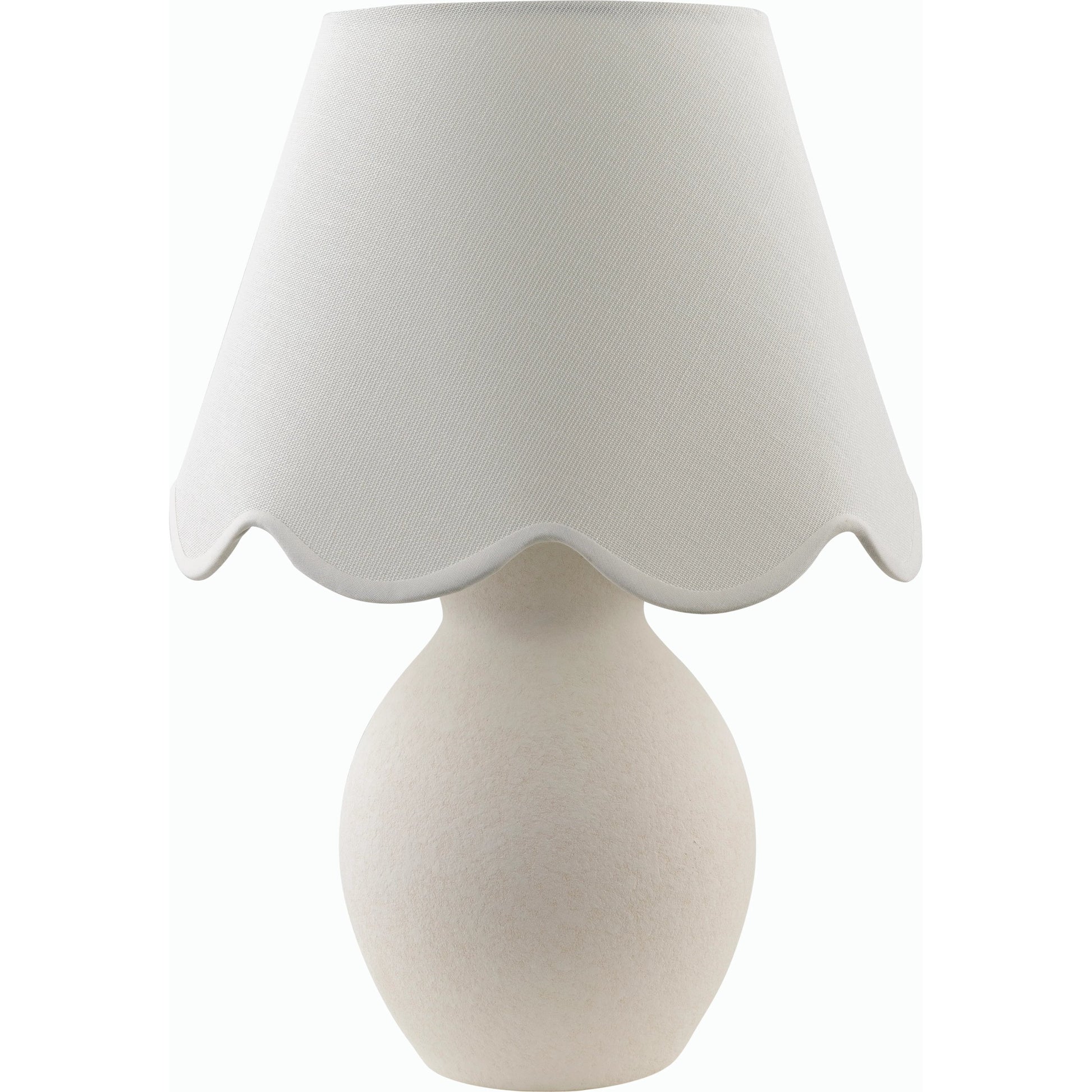 Dolce Table Lamp - 530714 by Livabliss in body: white, shade: white, cord: translucent and glazed. Made from ceramic, cotton in a modern style.