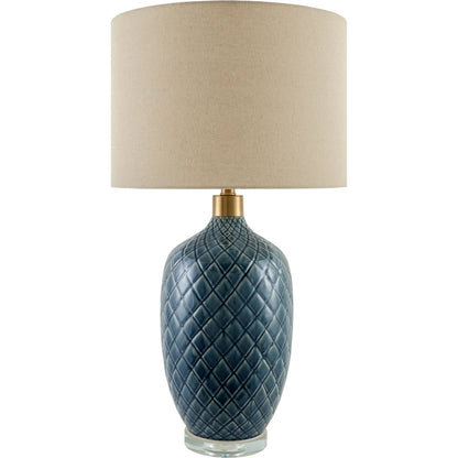 Delfora Accent Table Lamp by Livabliss. Made from ceramic, crystal, linen, polyester in a unique style.
