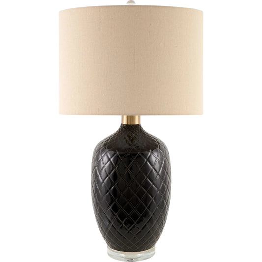 Delfora Accent Table Lamp by Livabliss. Made from ceramic, crystal, linen, polyester in a unique style.