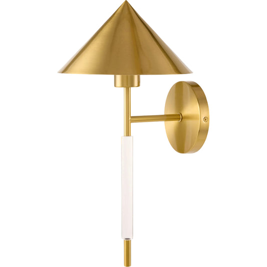 Delvora Wall Sconce by Surya in brass. Made from iron, metal in a unique style.