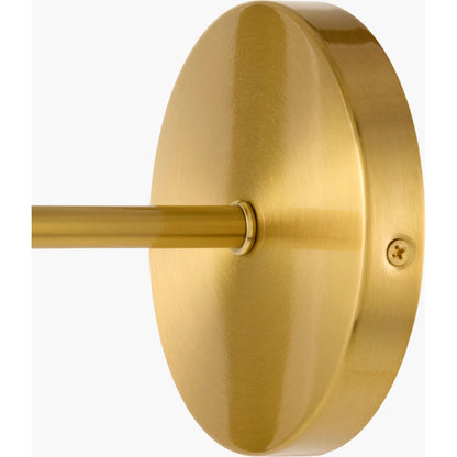 Delvora Wall Sconce by Surya in brass. Made from iron, metal in a unique style.