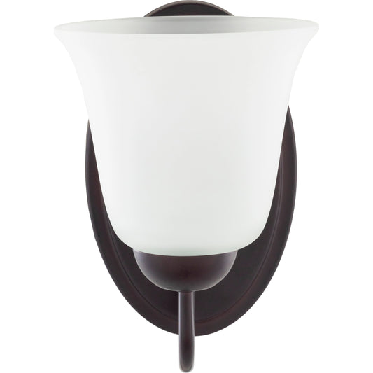 Dallas Wall Sconce - 24030 by Surya in dark brown and paintedpowder coatedfrosted. Made from glass, metal in a traditional style.