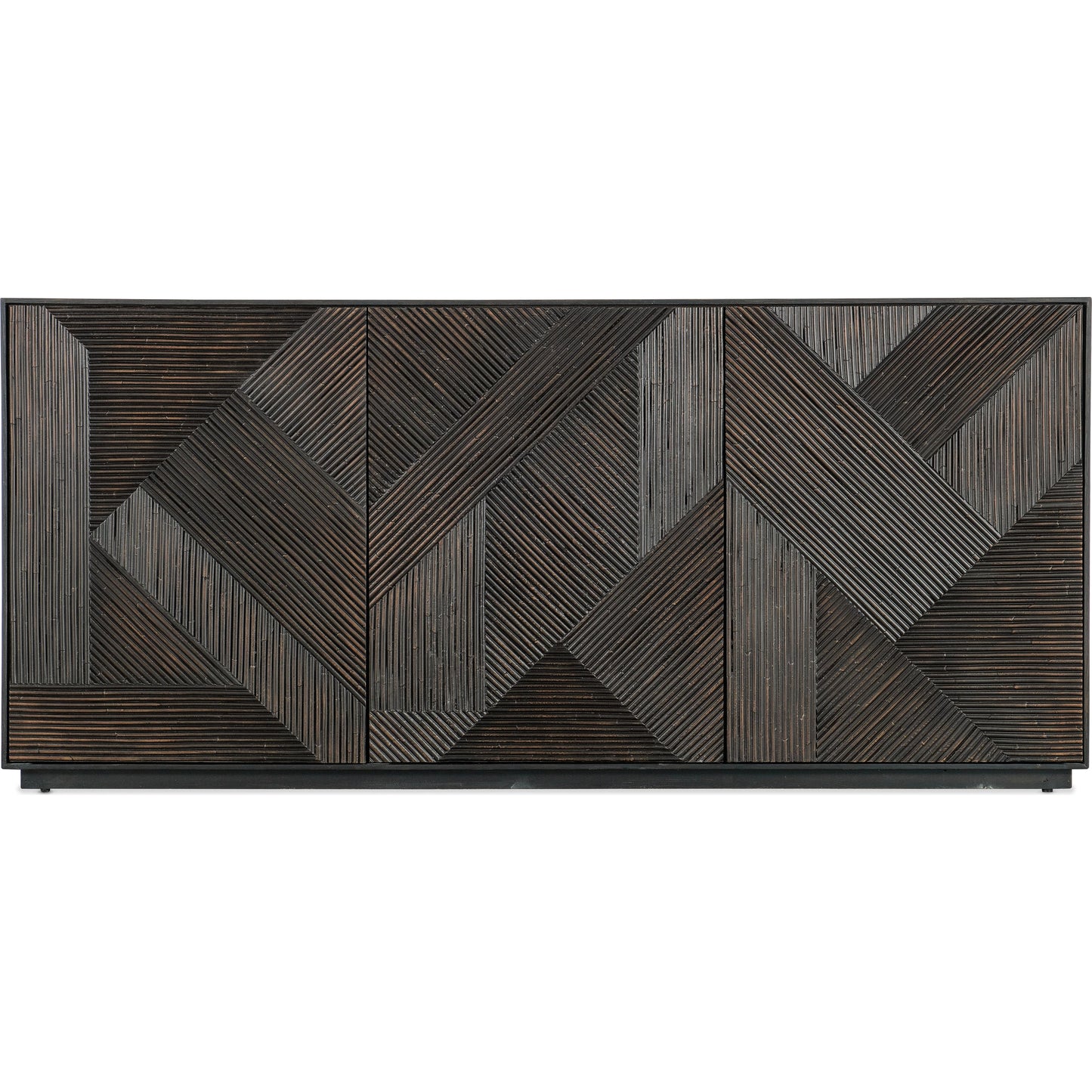 003 SI-2133710 | Additional Silo | Black Retreat Entertainment Credenza by Hooker Furniture in black sand. Made from oak veneers, resin in a modern style.