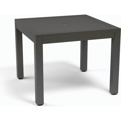 Vegas Outdoor Square 36" Dining Table by Sunset West in graphite. Made from aluminum in a modern style.
