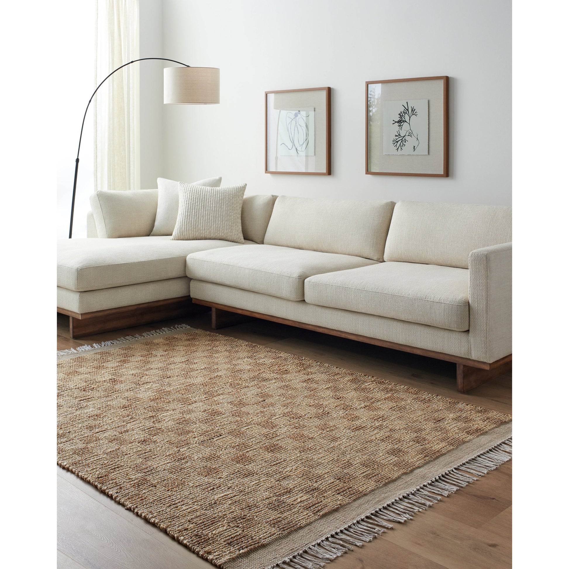 Dama DMA-2300 Rug by Livabliss in tan, beige. Made from main: 100% jute in a unique style.