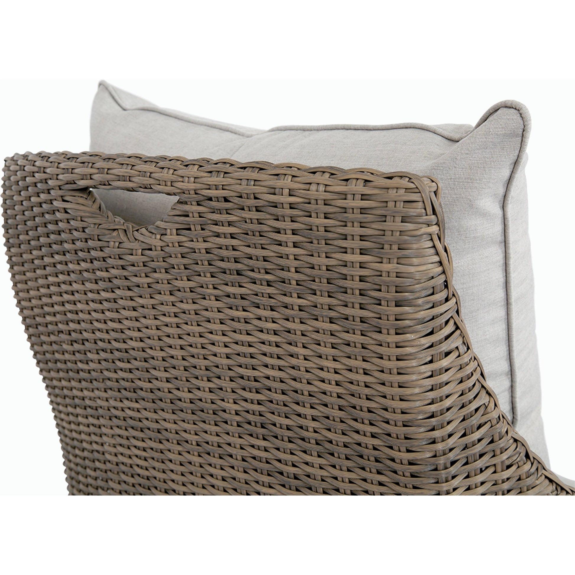 Ibiza Outdoor Club Chair by Sunset West in carbon. Made from resin wicker in a modern style.
