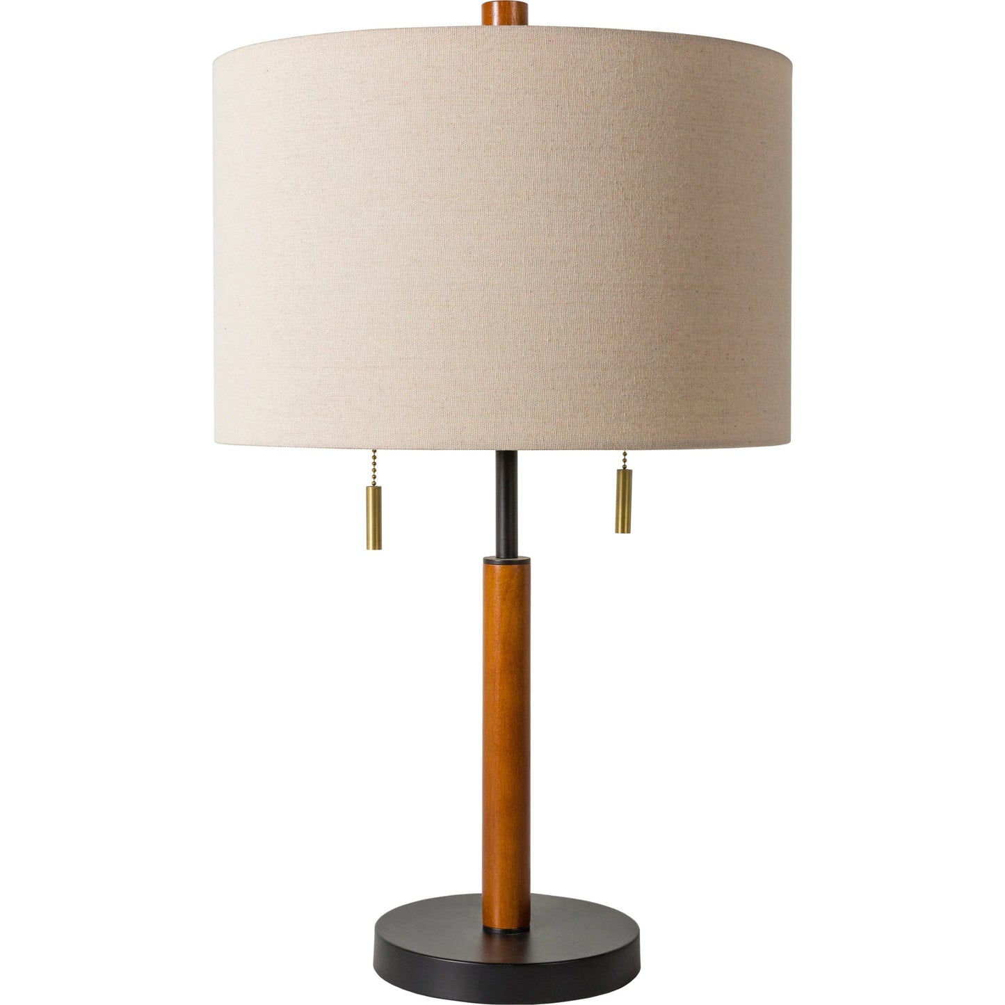 001 SI-1922325 | Additional Silo | Dame - 32534 by Livabliss in body: tan, base: black, shade (outside): beige, shade (inside): white, finial: tan, cord: black and hand paintedwood finishwood finish. Made from shade (outside): linen, shade (inside): polyes