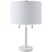 Dame Accent Table Lamp by Livabliss. Made from rubber wood, iron, linen, polyester in a unique style.