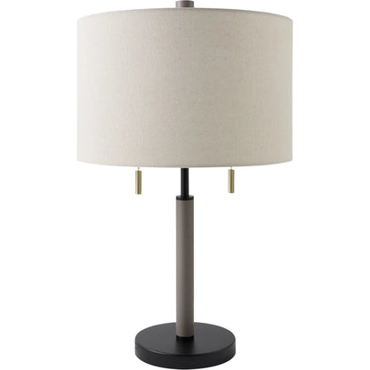 Dame Accent Table Lamp by Livabliss. Made from rubber wood, iron, linen, polyester in a unique style.