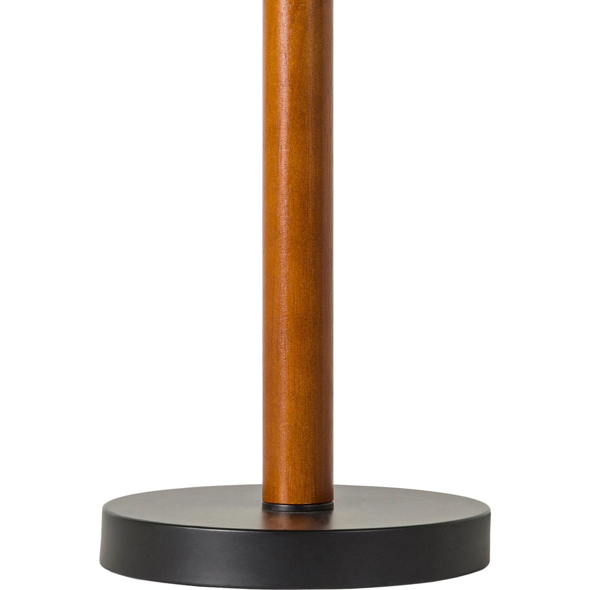 Dame - 32534 by Livabliss in body: tan, base: black, shade (outside): beige, shade (inside): white, finial: tan, cord: black and hand paintedwood finishwood finish. Made from shade (outside): linen, shade (inside): polyes