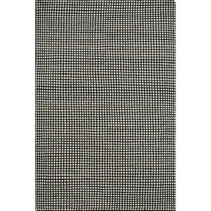 Damier DMI-2300 Rug by Surya in cream, black. Made from face: 100% wool, warp: 100% cotton in a unique style.