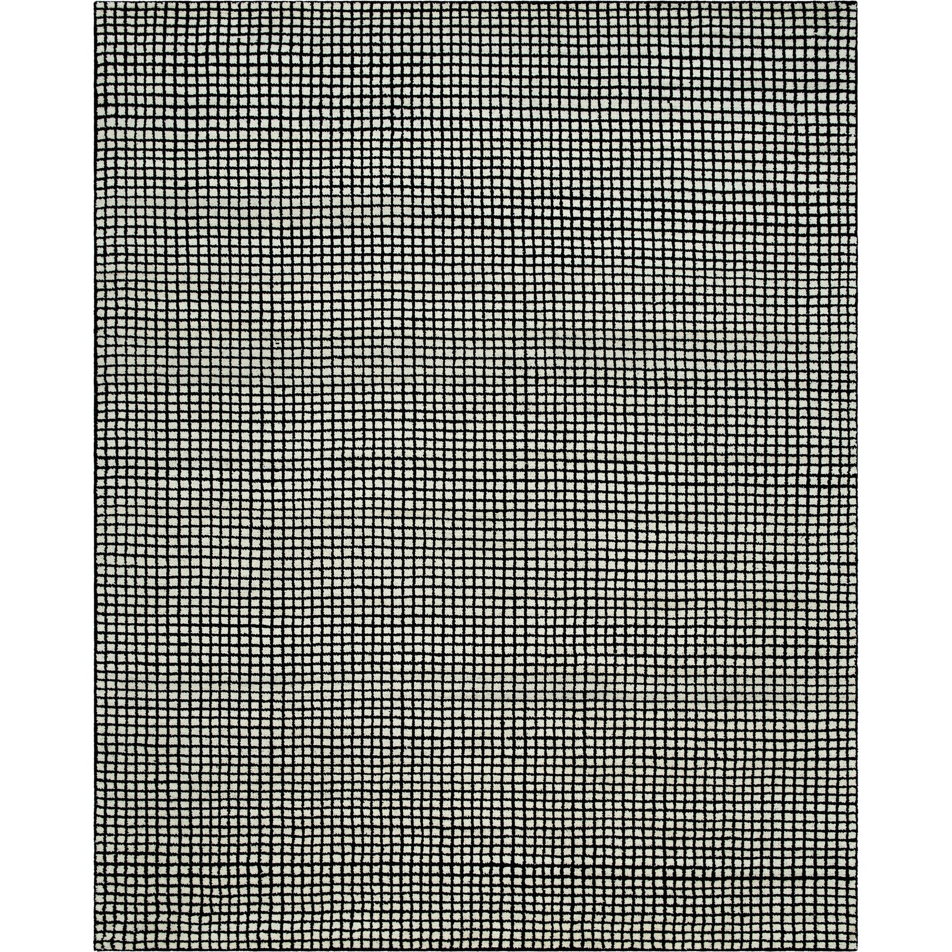 Damier DMI-2300 Rug by Surya in cream, black. Made from face: 100% wool, warp: 100% cotton in a unique style.