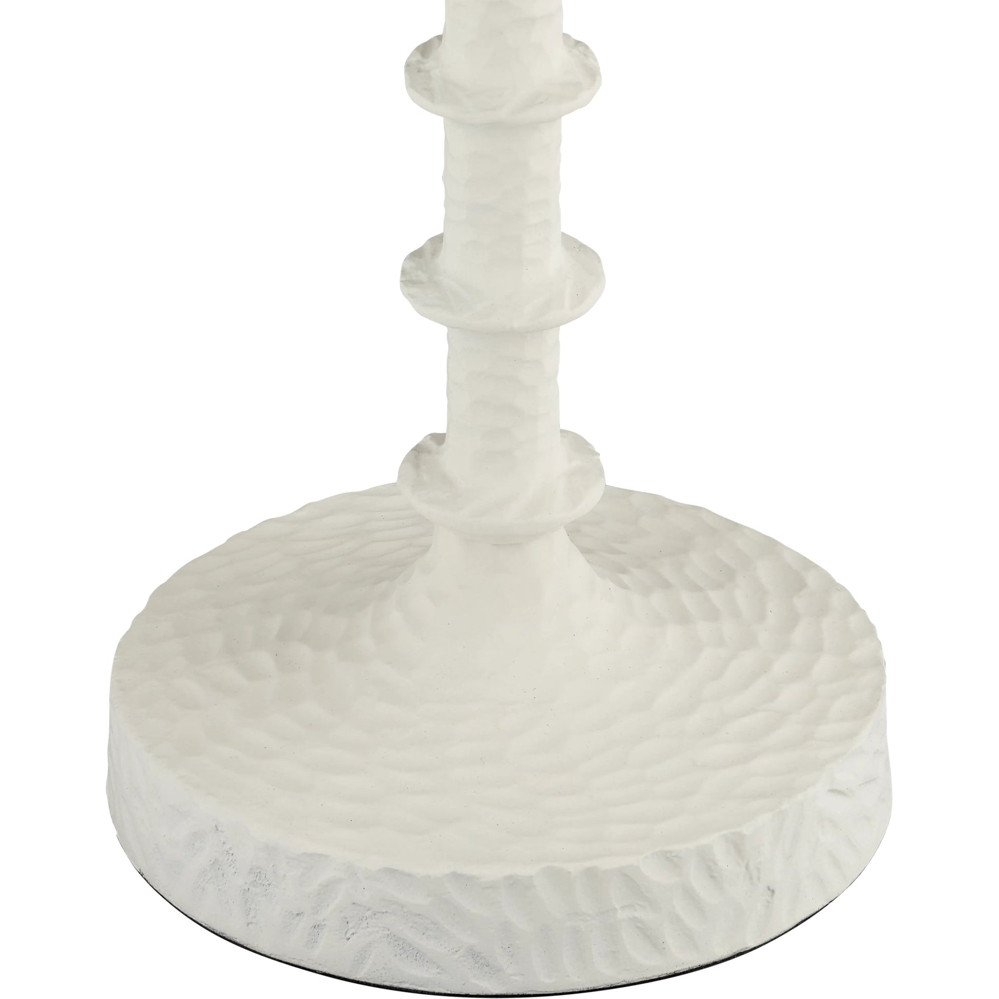 Gallo Drinks Table by Currey and Company in gesso white. Made from cast aluminum in a transitional style.